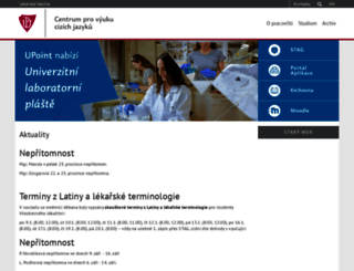 cja.upol.cz screenshot