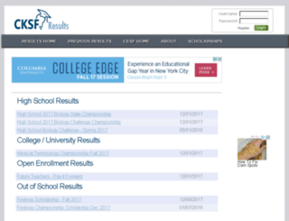cksf-results.com screenshot