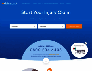 claims.co.uk screenshot