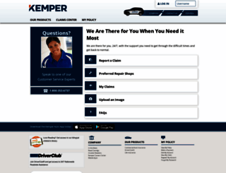 claimsonline.kemper.com screenshot