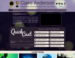 claireanderson.com screenshot