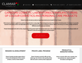 clamarcosmetics.com screenshot