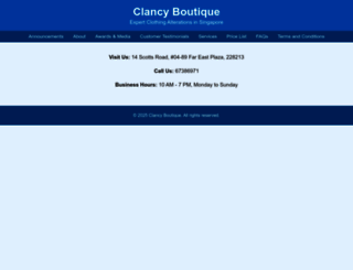 clancyboutique.com screenshot