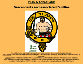 clanmacfarlanegenealogy.info screenshot