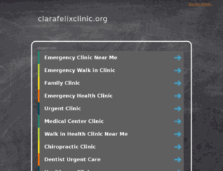 clarafelixclinic.org screenshot