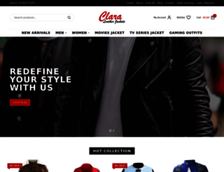 claraleatherjackets.co.uk screenshot