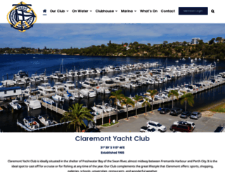 claremontyachtclub.org.au screenshot