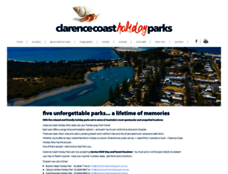 clarencecoastholidayparks.com.au screenshot