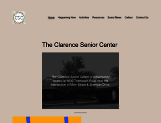 clarenceseniorcenter.org screenshot