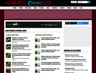 clarets-mad.co.uk screenshot