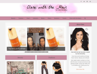 clarewiththehair.com screenshot