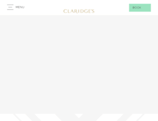 claridges.co.uk screenshot