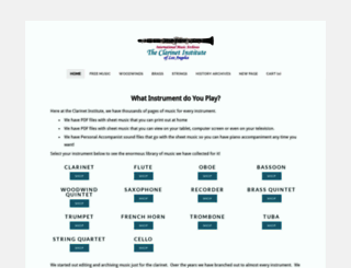 clarinetinstitute.com screenshot