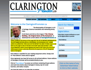 claringtonpromoter.ca screenshot