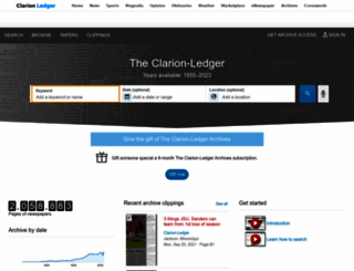 clarionledger.newspapers.com screenshot