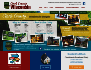 clarkcountytourism-wi.org screenshot