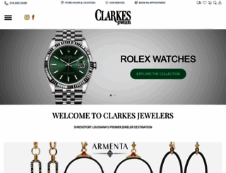 clarkesjewelers.com screenshot