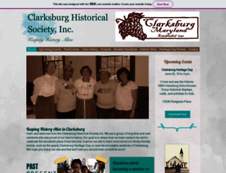 clarksburgmdhistory.org screenshot