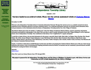 clarkstonhistory.info screenshot