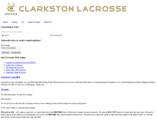 clarkstonlacrosse.com screenshot