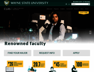 clas.wayne.edu screenshot