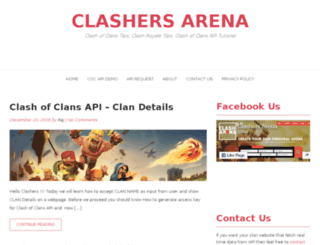 clashersarena.com screenshot