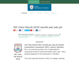 class5thresult.com screenshot