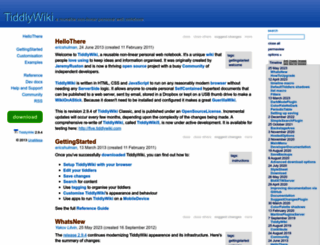 classic.tiddlywiki.com screenshot