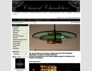 classicalchandeliers.co.uk screenshot