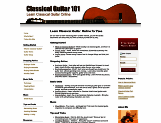 classicalguitar101.org screenshot