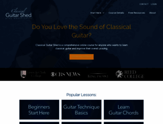 classicalguitarshed.com screenshot
