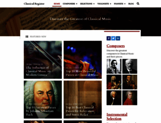 classicalregister.com screenshot