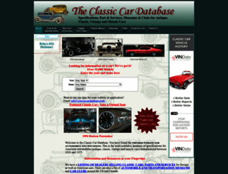 classiccardatabase.com screenshot