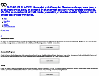 classicjetcharters.com screenshot