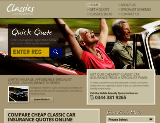 classicscarinsurance.co.uk screenshot