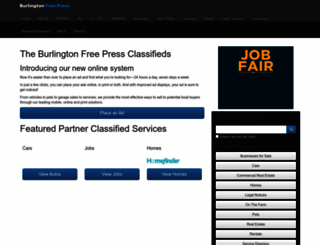 classifieds.burlingtonfreepress.com screenshot