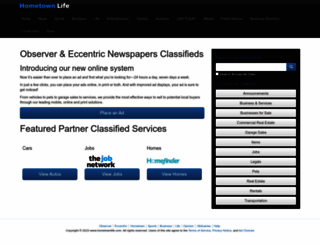 classifieds.hometownlife.com screenshot