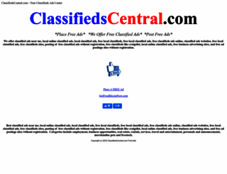 classifiedscentral.com screenshot