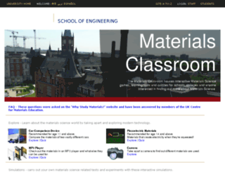 classroom.materials.ac.uk screenshot