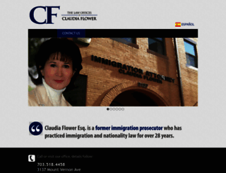 claudiaflowerlaw.com screenshot