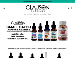 clauson-naturals.myshopify.com screenshot