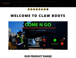 clawboots.co.za screenshot