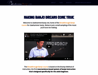 clawhammerbanjo.net screenshot