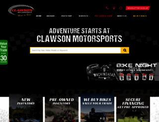 clawsonmotorsports.com screenshot