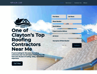 claytonroofingcontractor.com screenshot