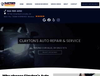 claytonsautoservice.com screenshot