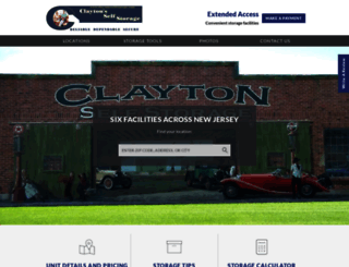 claytonsselfstorage.com screenshot