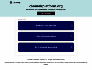 cleanairplatform.org screenshot
