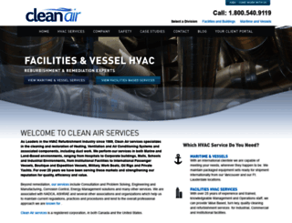 cleanairservices.com screenshot