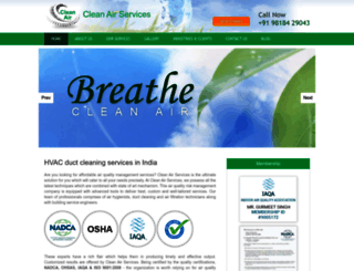 cleanairservices.in screenshot